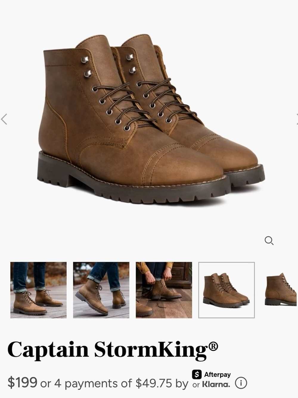 Thursday Boot Company Captain Stormking Boot with Lug Sole, Men’s 11.5